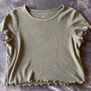 American Eagle Lettuce Edge Shirt